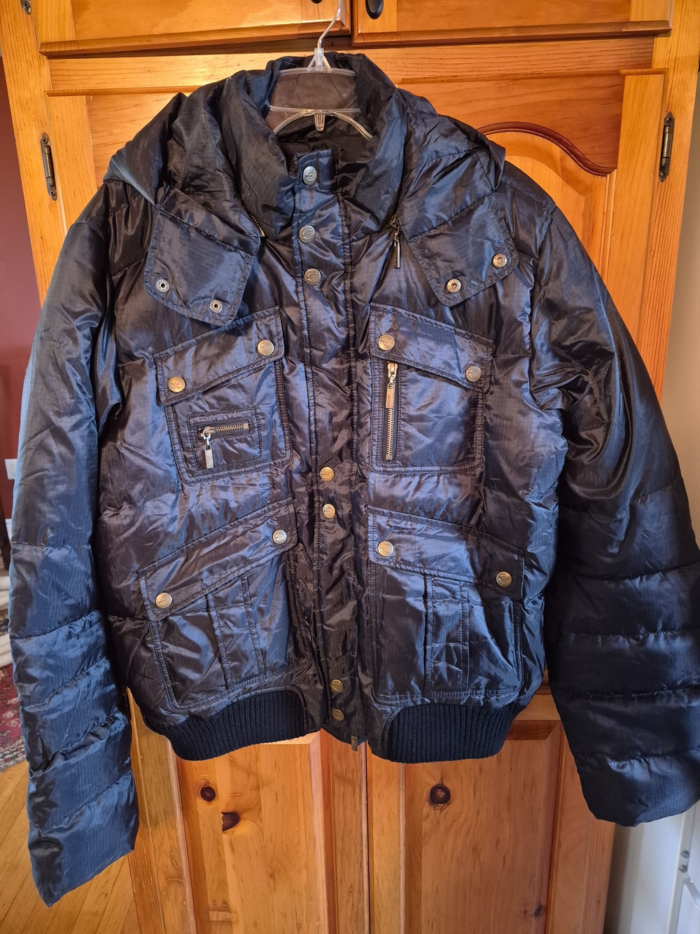 Vintage Just Cavalli Men's Down Puffer Jacket IT 54 (US XL) Black Ittierre